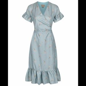 Lindy Bop Sage Daisy ‘Constance’ Wrap Dress